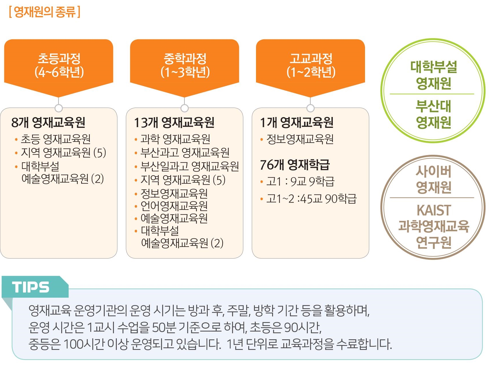 2-5 영재원의 종류